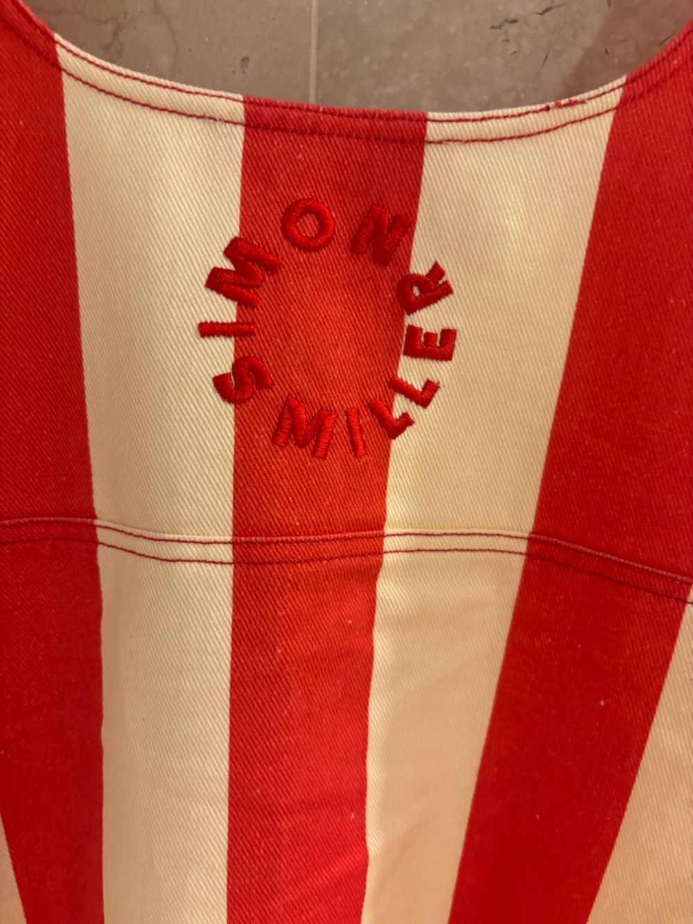 Simon Miller Red and Cream Vertical Stripe Tank - Picture 7 of 10